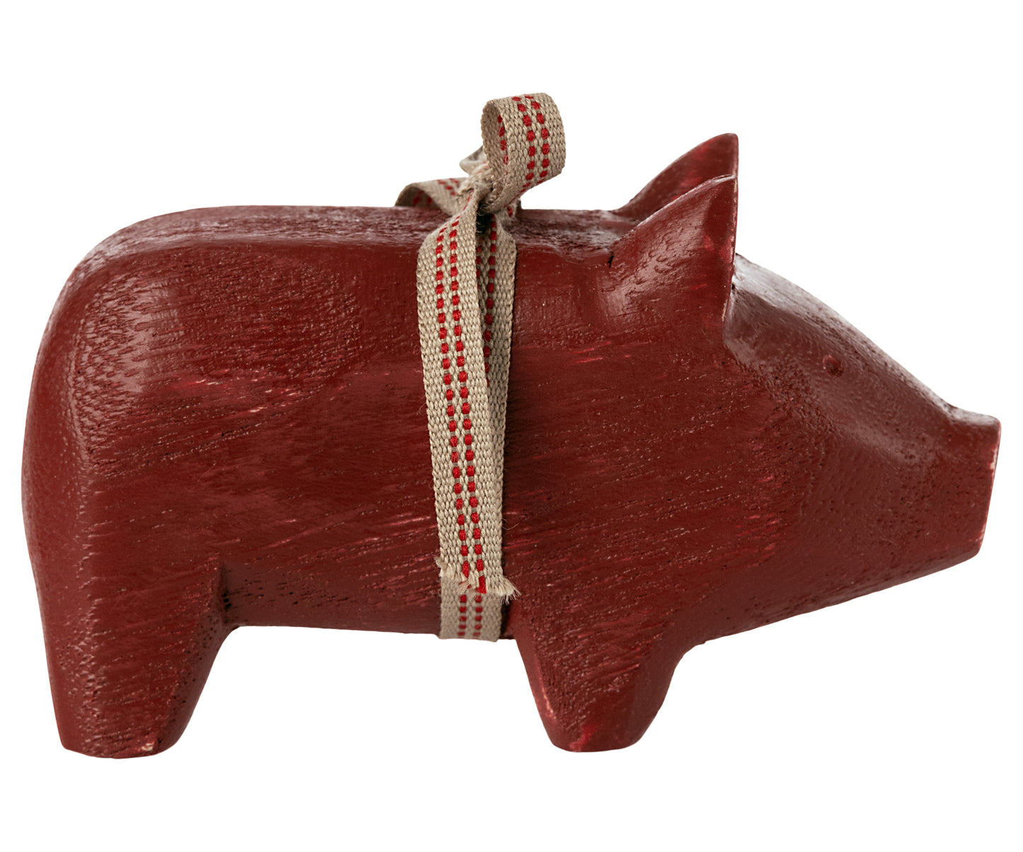 MAILEG Schwein klein, rot OHNE Kerzenhalter