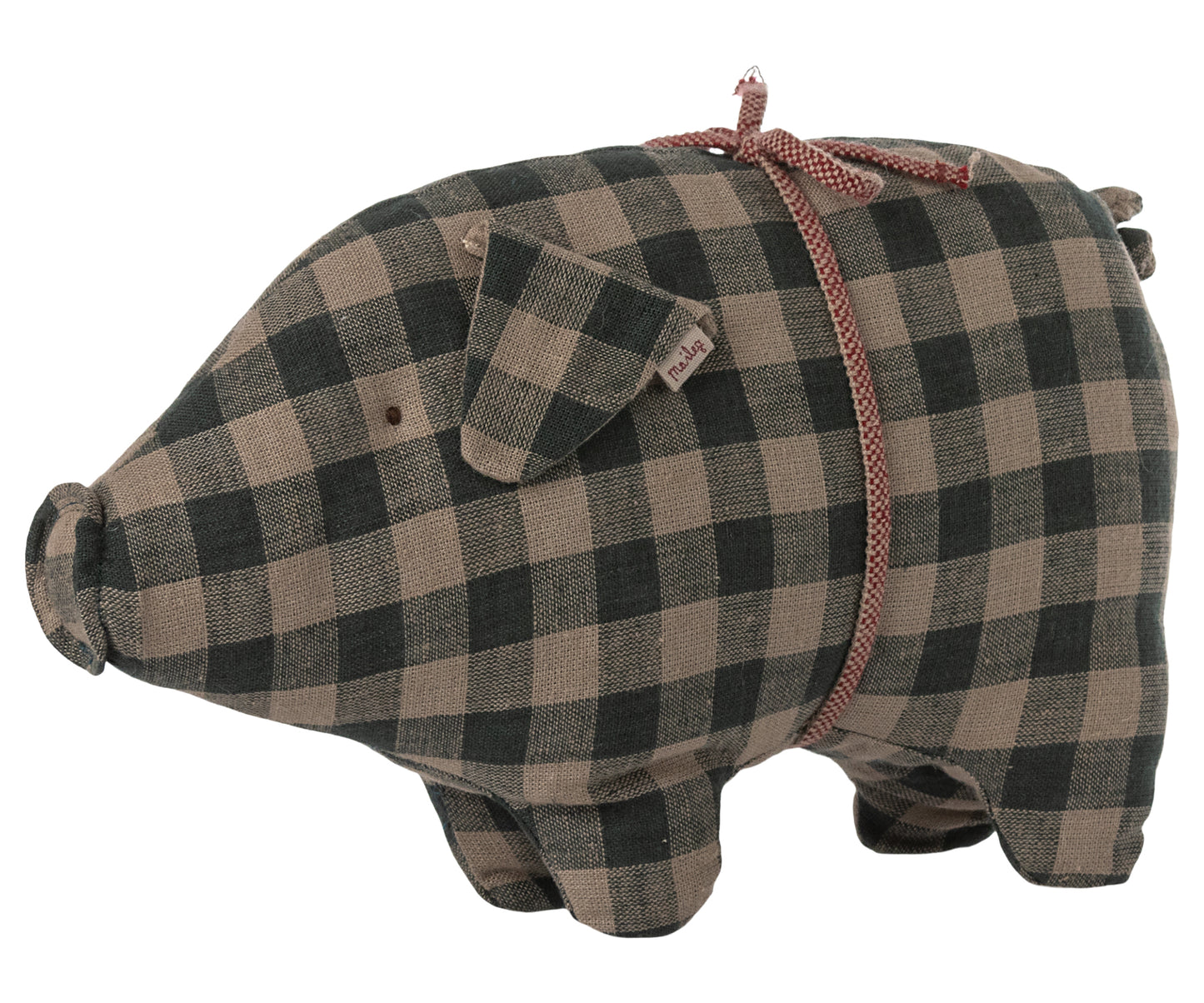 MAILEG Schwein klein, grün kariert
