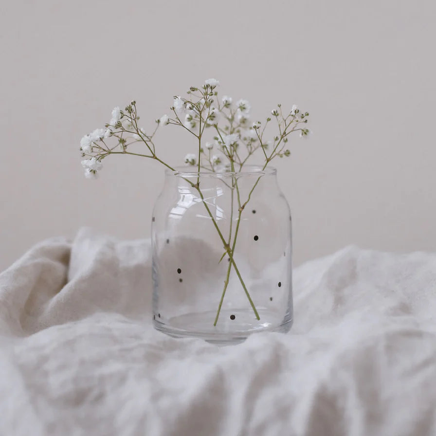 EULENSCHNITT Vase aus Glas  "Punkte" 
