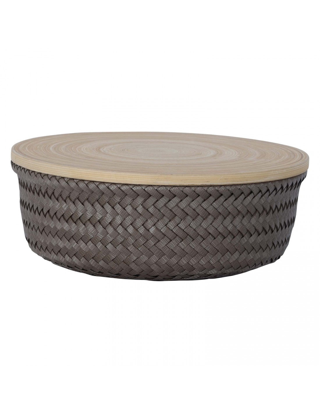 HANDED BY "Wonder" round basket with bamboo cover / runder Korb mit Bambusdeckel
