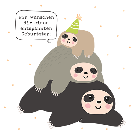 Postkarte "Wir wünschen dir einen entspannten Geburtstag!"