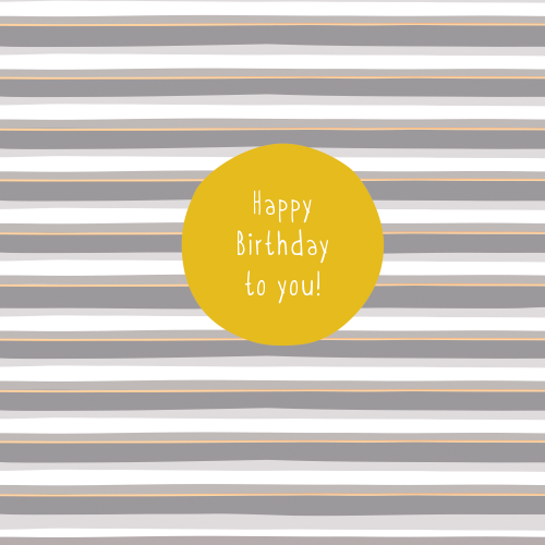 Postkarte "Happy Birthday to you!"