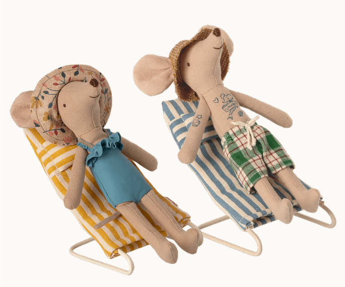 MAILEG Strand Stuhl Set, Maus