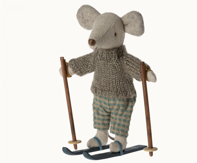 MAILEG Wintermaus mit Ski, Großer Bruder