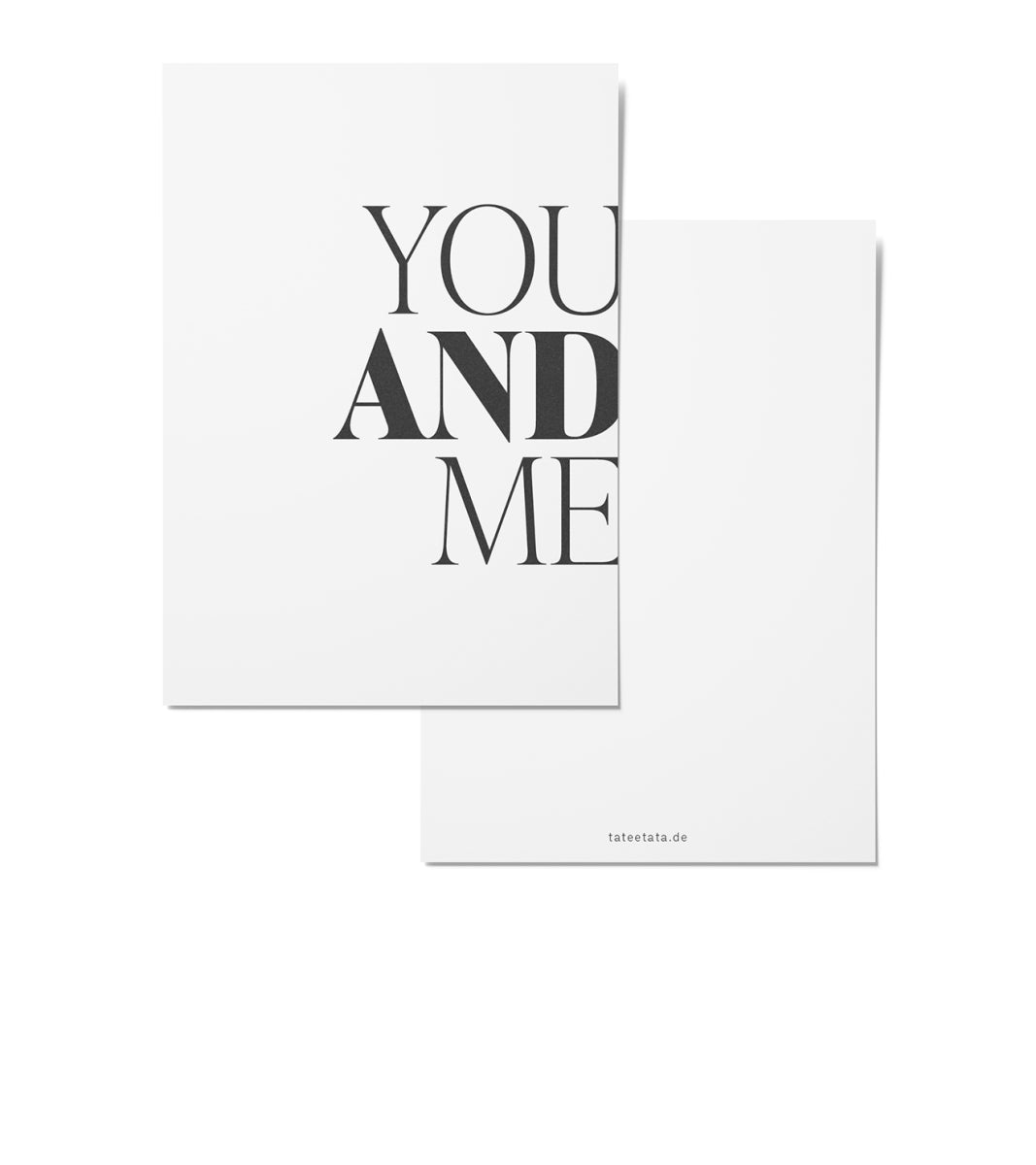 TATEETATA Postkarte "You and Me"