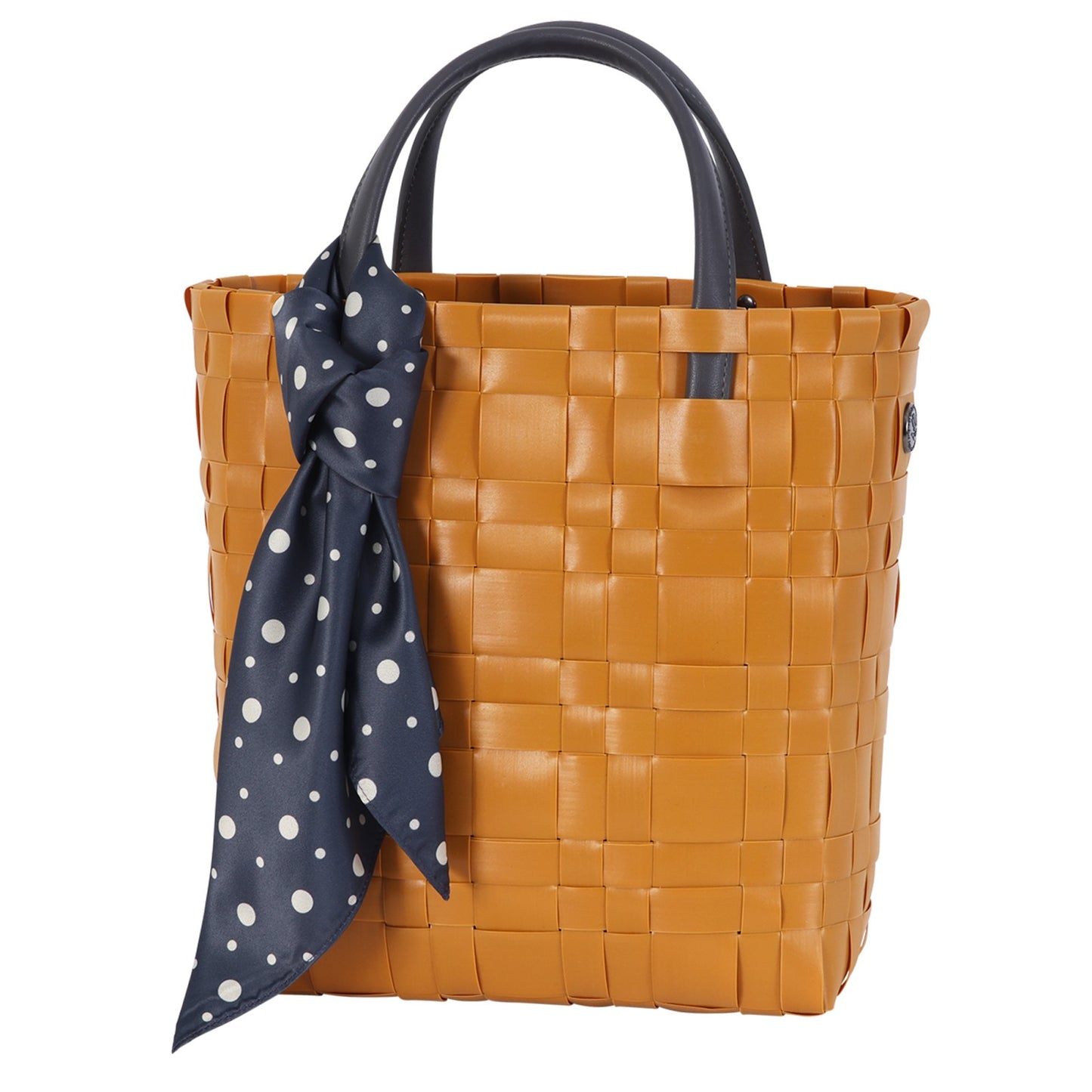 HANDED BY "Bliss" handbag with PU handles, inner pocket and scarf / Minihandtasche mit Kunstledergriffen, Innentasche und Tuch