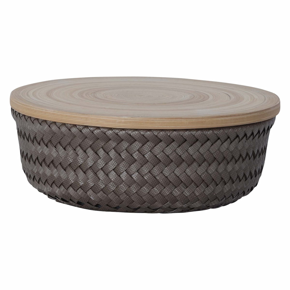 HANDED BY "Wonder" round basket with bamboo cover / runder Korb mit Bambusdeckel
