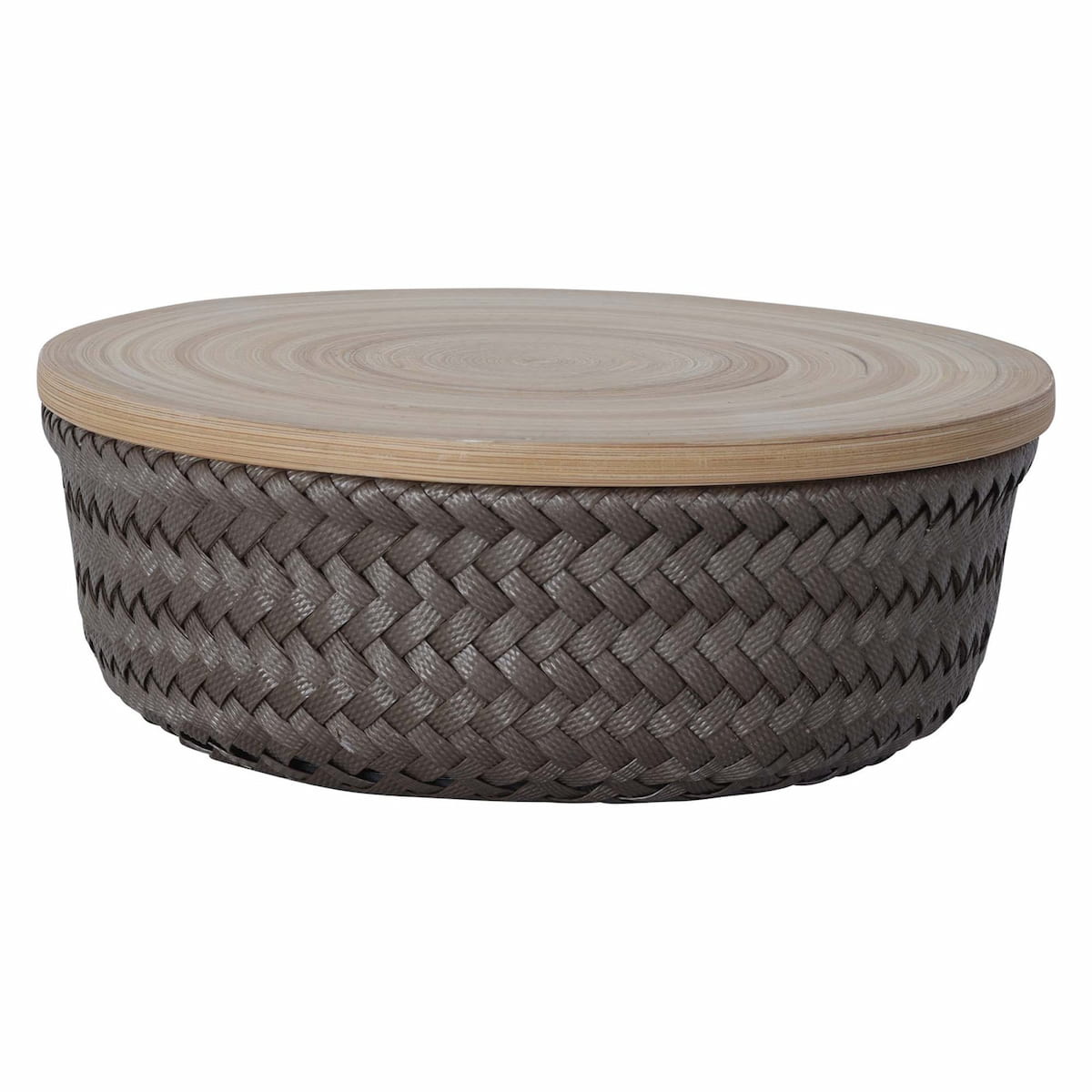 HANDED BY "Wonder" round basket with bamboo cover / runder Korb mit Bambusdeckel 