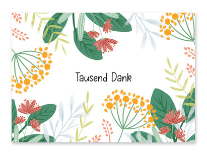 VIERUNDFÜNFZIG Minikarte "Tausend Dank"
