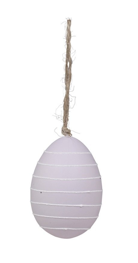 CHIC ANTIQUE Ei rosé mit Glimmer/weiße Streifen