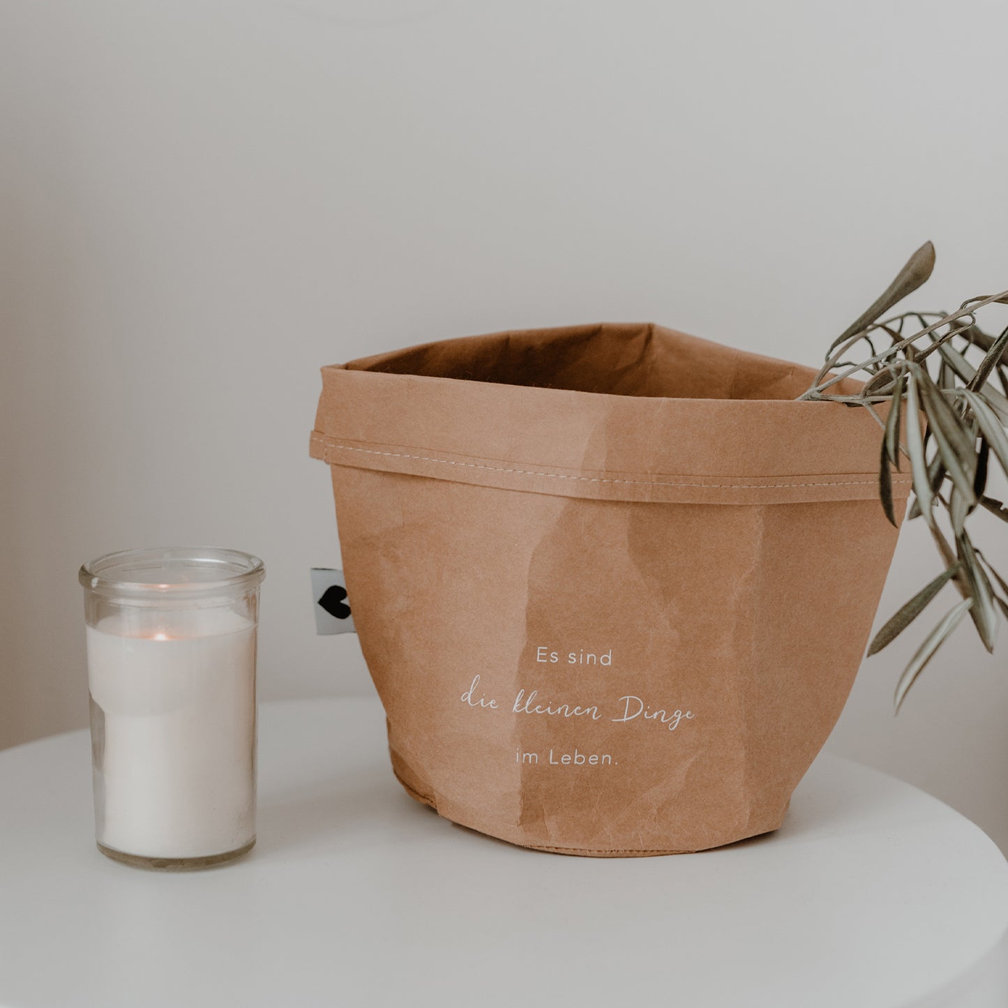 EULENSCHNITT Paperbag "Kleine Dinge", braun