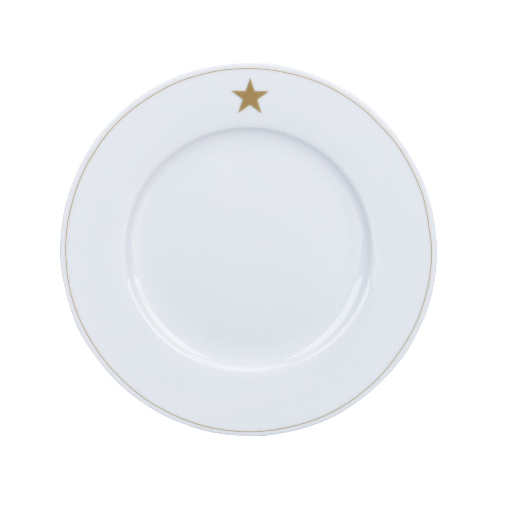 KRASILNIKOFF Dessert plate "Star" (Teller goldener Stern)