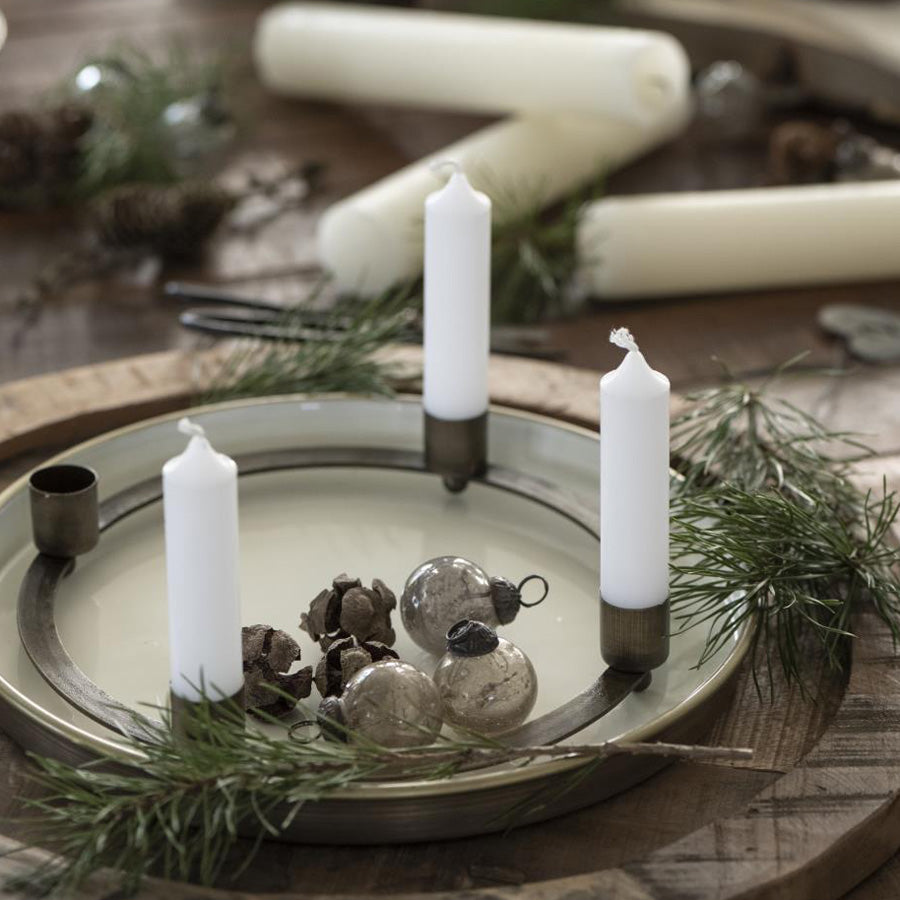 IB LAURSEN Tablett butter cream rund