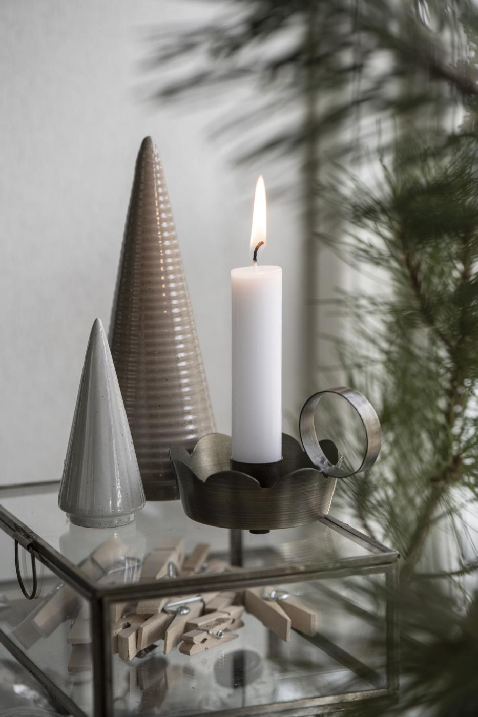IB LAURSEN Tannenbaum stehend gerillt von oben nach untern (cremefarben)