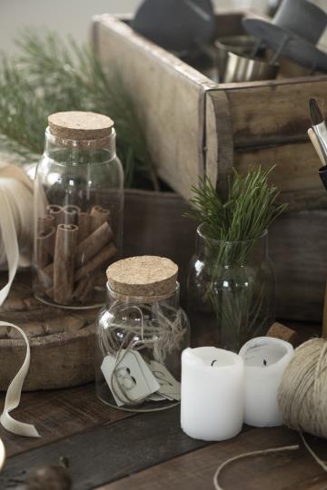 IB LAURSEN Anhänger 1-4 mit Juteschnur butter cream