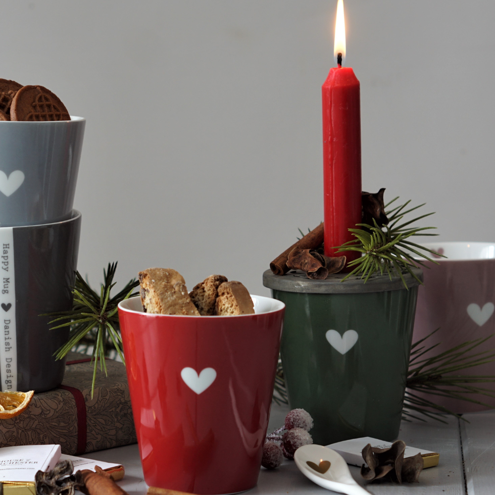 KRASILNIKOFF Happy Mug Colourful Heart DIVERSE FARBEN