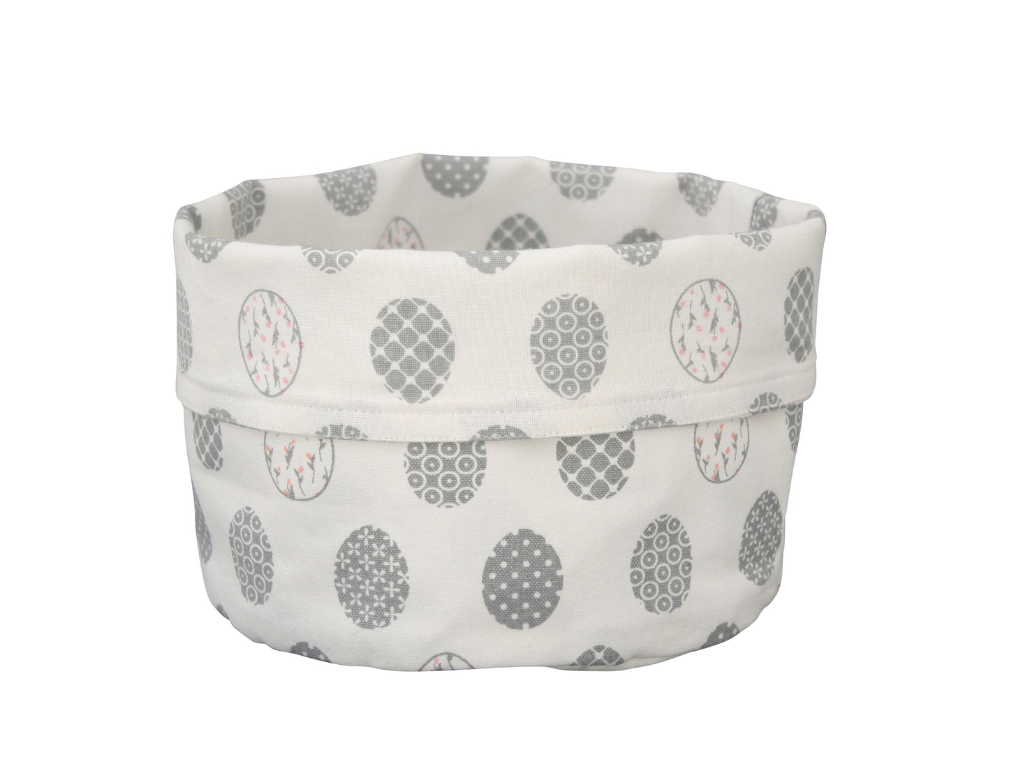 KRASILNIKOFF Stoffkorb / Utensilo "Ostereiger  /  basket "easter eggs all over"