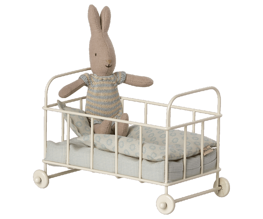 MAILEG Kinderbett, mikro Maus oder Häschen, blau