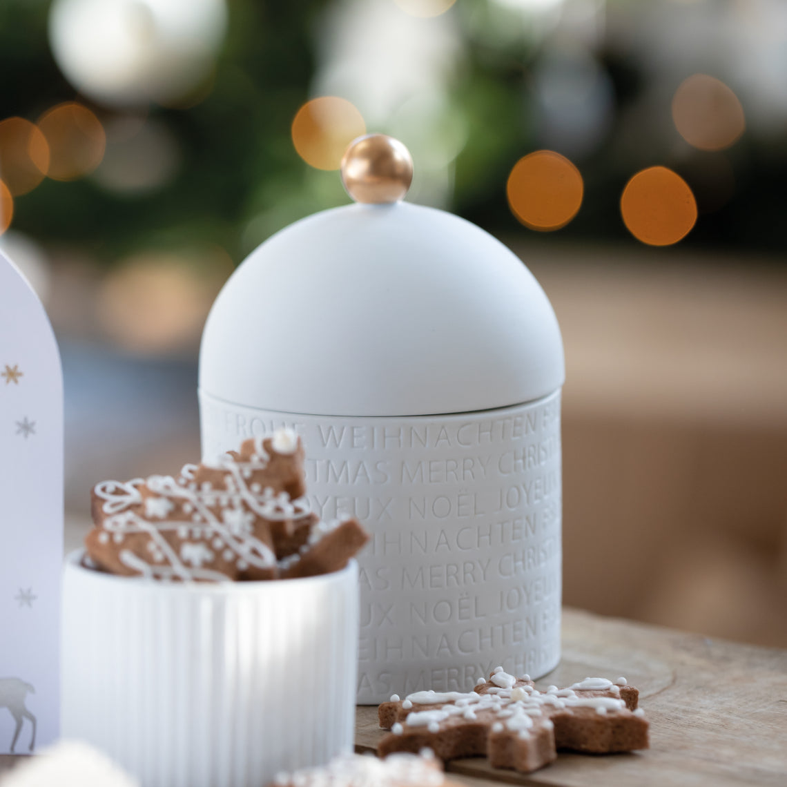 RÄDER Porzellandose "Frohe Weihnachten"
