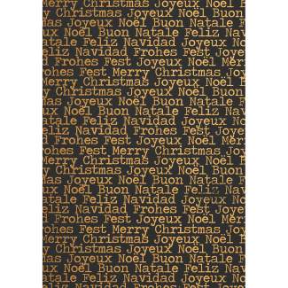 RÄDER Black & Gold Postkarte Schrift