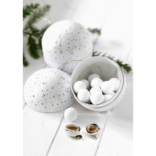 TAFELGUT Weihnachtskugel aus Feinstkartonage weiß/Äste