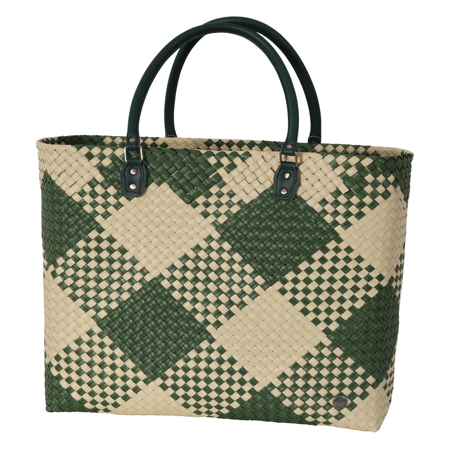 HANDED BY Avenue Shopper hunting green Gr XL mit Kunstledergriffen