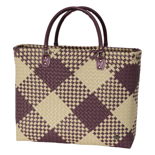 HANDED BY Avenue Shopper plum Gr.XL mit Kunstledergriffen