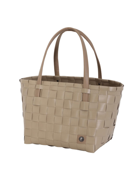 HANDED BY Color Match Shopper mocha Gr.S mit Kunstledergriffen