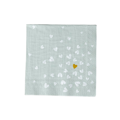 RÄDER Cocktailservietten "Goldenes Herz"