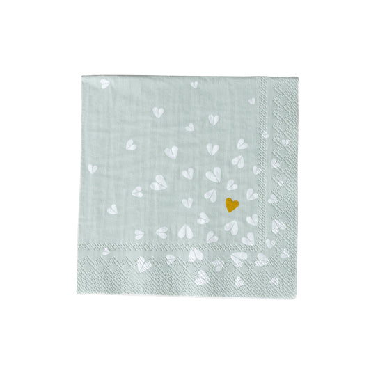 RÄDER Cocktailservietten "Goldenes Herz"