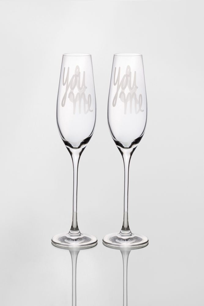 RÄDER Sektglas 2er Set "You & me"