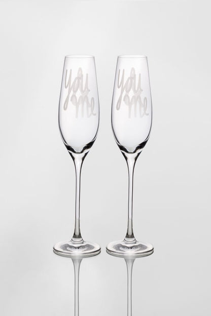 RÄDER Sektglas 2er Set "You & me"