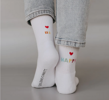 EULENSCHNITT Socken "be happy"