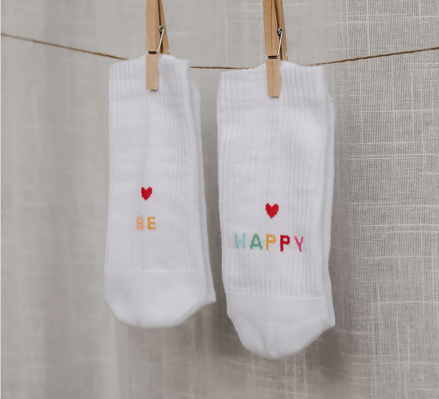 EULENSCHNITT Socken "be happy"