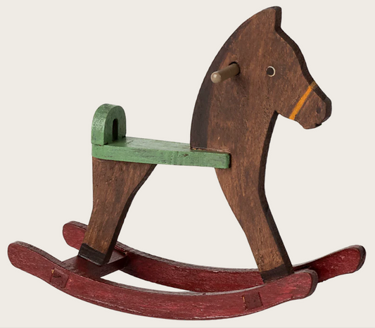 MAILEG Schaukelpferd Maus, dunkelbraun