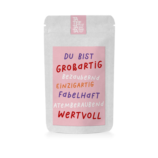 TATEETATA "Du bist großartig" Früchteteemischung Rhabarberschorle-Geschmack