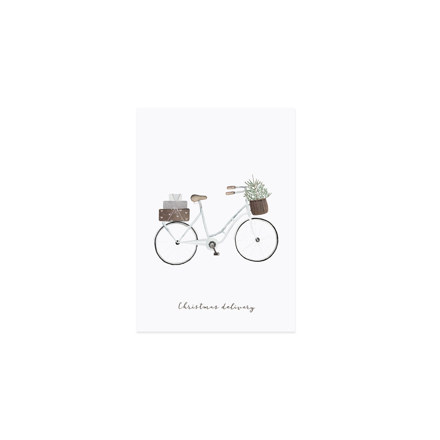 EULENSCHNITT Postkarte Geschenke-Fahrrad