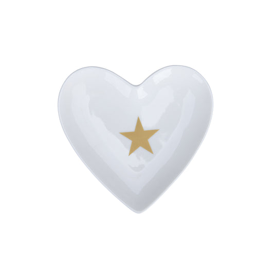 KRASILNIKOFF Heart Tray "Star" (Herztellerchen mit goldenem Stern)