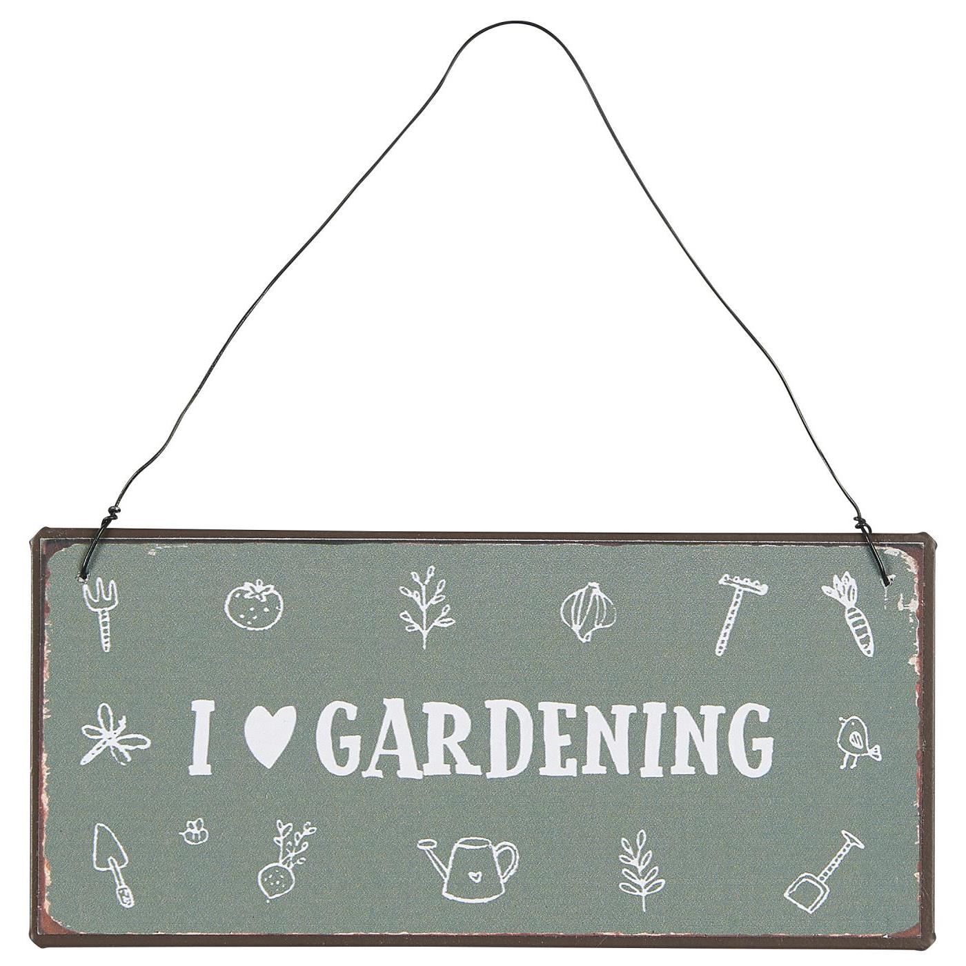 IB LAURSEN Metallschild "I love gardening"