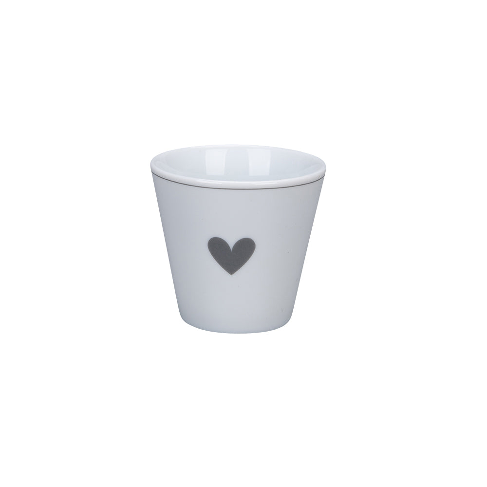 KRASILNIKOFF Espresso Cup "Heart of Charcoal" (graues Herz)