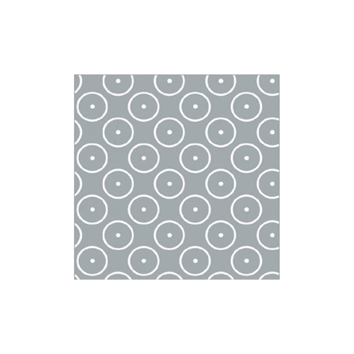 KRASILNIKOFF Papierservietten grau mit weißem Punkt in weißem Kreis