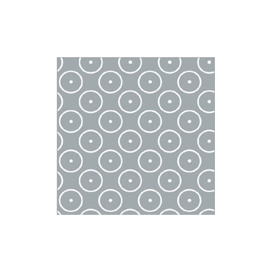 KRASILNIKOFF Papierservietten grau mit weißem Punkt in weißem Kreis