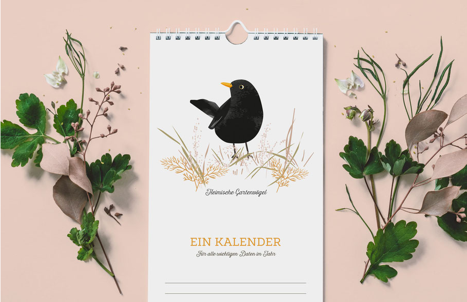 VIERUNDFÜNFZIG Geburtstagskalender "Vögel"