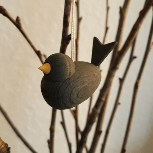 LARSSONS TRÄ Vogel mit Band DIVERSE FARBEN