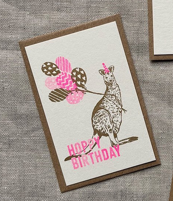 HUNGRY PAPER Minikarte " Hoppy Birthday"