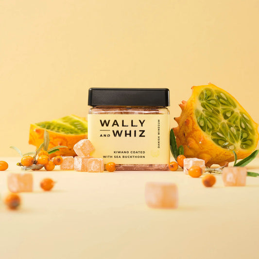 WALLY AND WHIZ Cube veganer Fruchtgummi "Kiwano mit Sanddorn" 140 g
