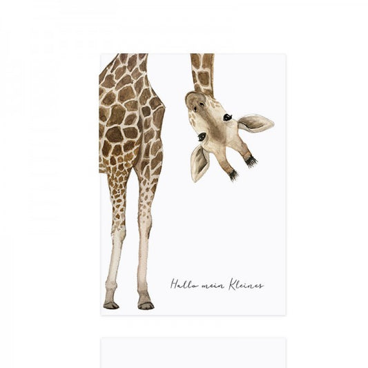 EULENSCHNITT Glückwunschkarte Giraffe